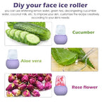 Ice Roller For Face, Silicone Mould With Cleansing Brush